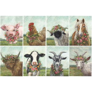 Note Cards - Floral Animals