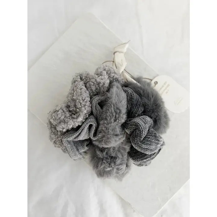 Fluffy Scrunchies Grey