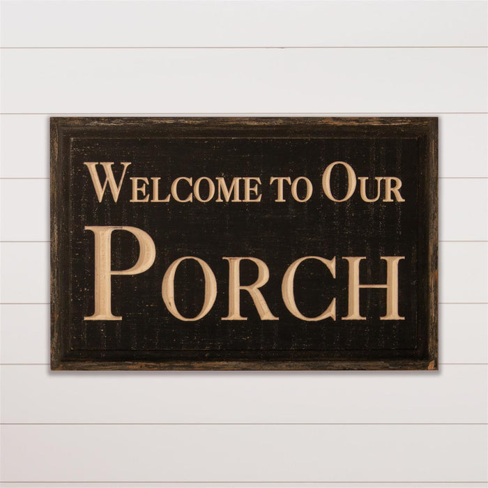 Welcome Carved Sign