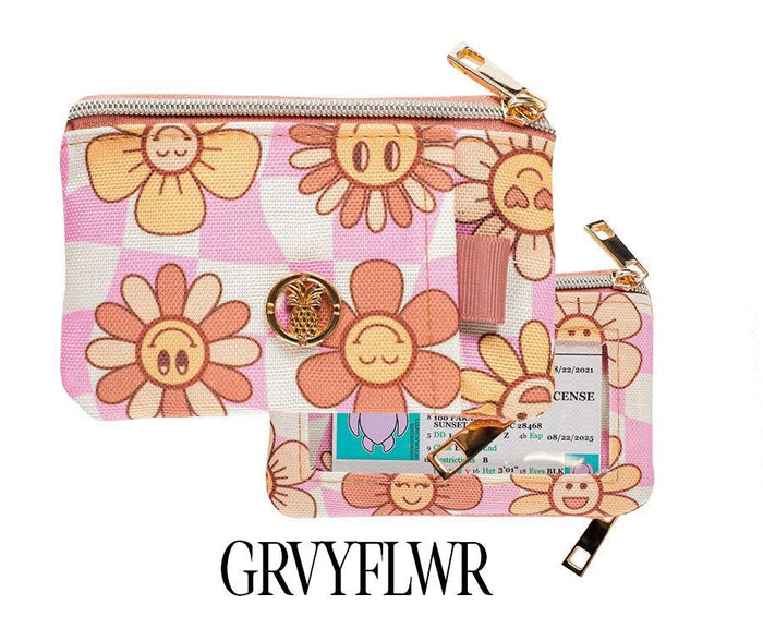 SS Bag Zip Wallet - Groovy Flower