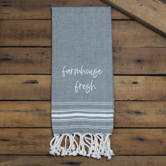 Dishtowel - Farmhouse Fresh-Pewter