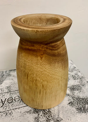 7" Natural Wood Vase