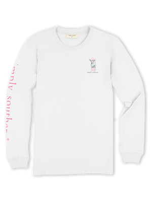 Simply Southern LS Tee - Sheep White