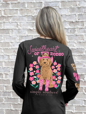 Simply Southern LS Tee - Sweetheart Black