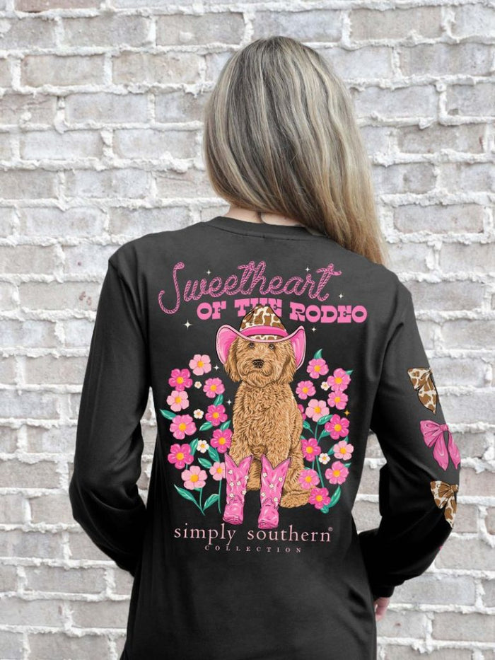 Simply Southern LS Tee - Sweetheart Black