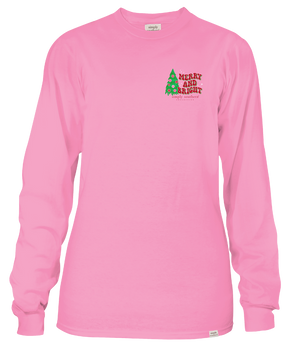 Simply Southern Youth LS Tee - XmasTruck-Flamingo