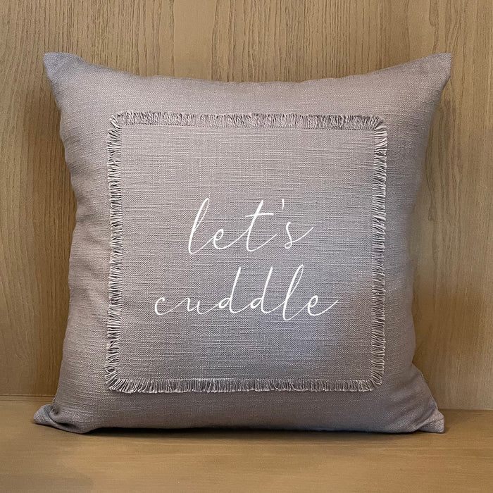 Throw Pillow - Let's Cuddle - Natural