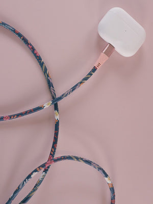 Simply Southern Lightning Cable - Navy Flowered