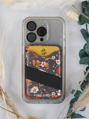 Simply Southern Magnet Phone Wallet - Navy Flowered