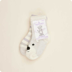 Warmies Crew Socks - Marshmallow Bear