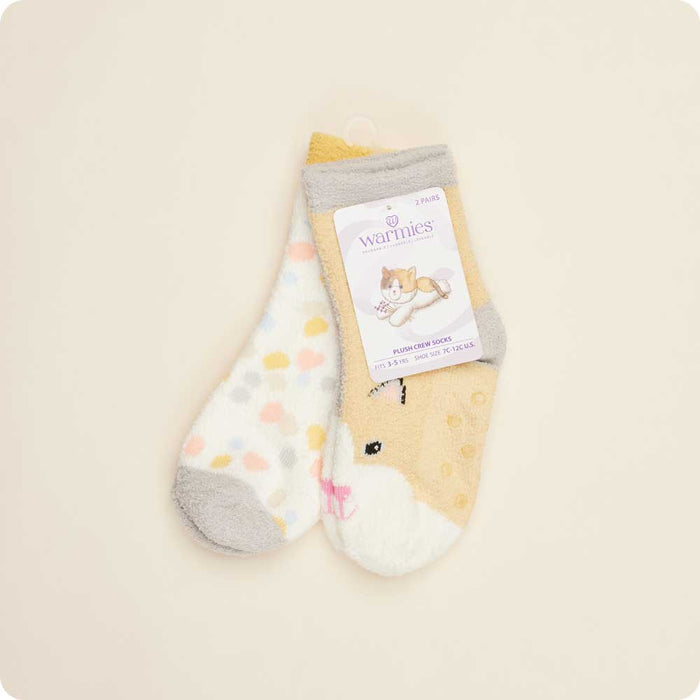 Warmies Crew Socks - Calico Cat