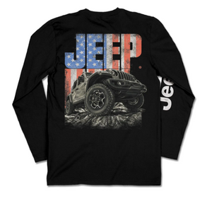 Long Sleeve - Jeep USA Rocks Black