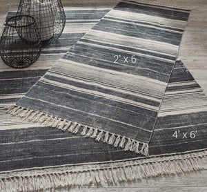 4 x 6 Rug - Paintbrush Stripe Slate