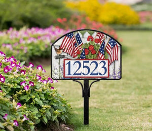 Yard DeSign - Red White and Blue Bike