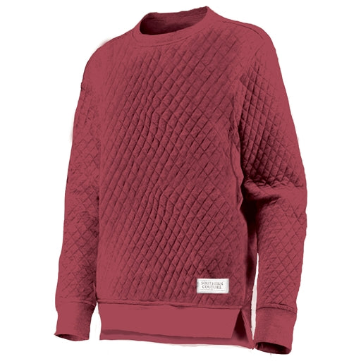 SC Quilted Sweatshirt - Crimson