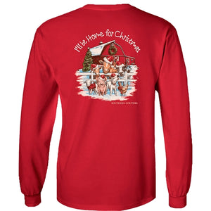 SC LS Tee - Classic I'll Be Home For Christmas Red