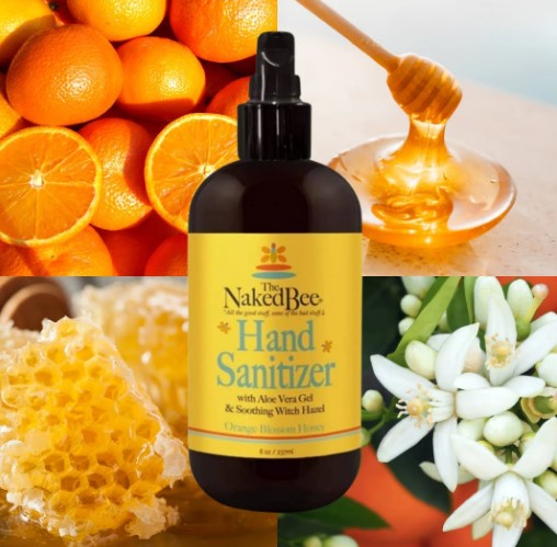 Naked Bee 8oz Hand Sanitizer-Orange Blossom Honey