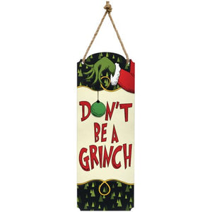 Metal Wall Plaque - No Grinches Allowed