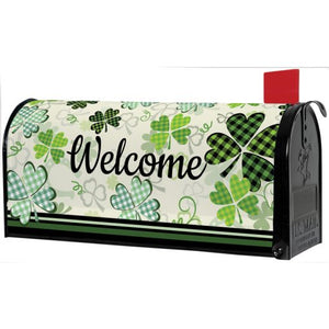 Mailbox Cover - Shamrock Welcome