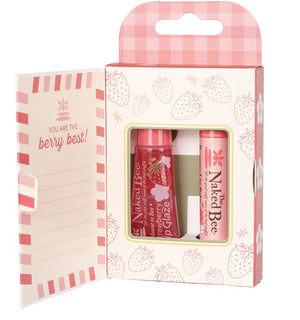 Naked Bee Strawberry Lip Care Duo Gift Set