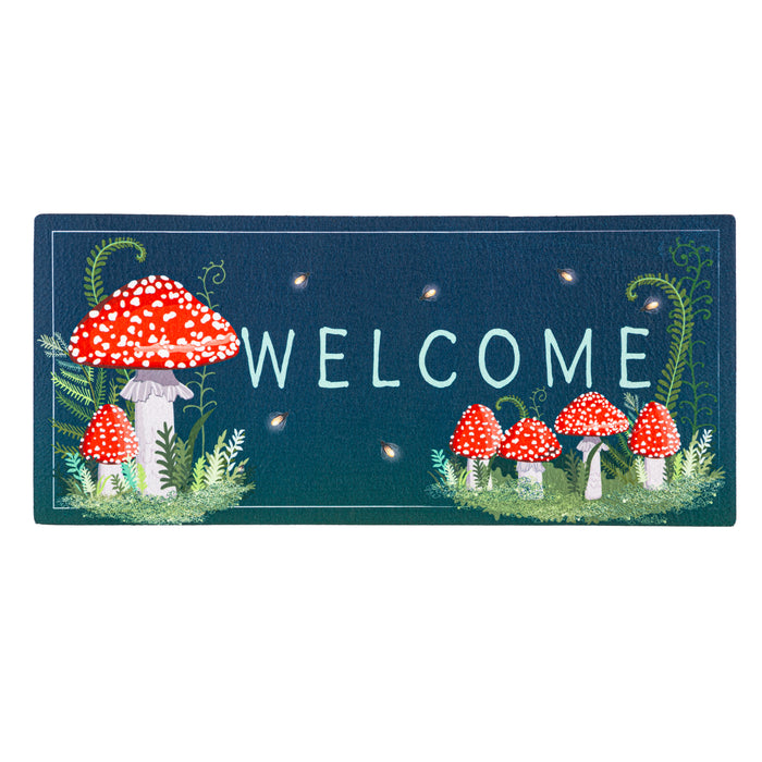 Mat Insert - Welcome Friends Mushroom