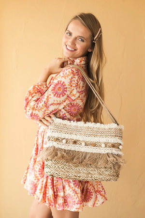 Willa Seagrass Crossbody - Natural/Ivory