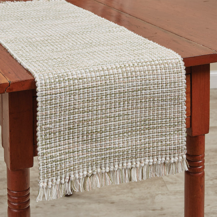 13"X36" Table Runner - Basket Weave Meadow