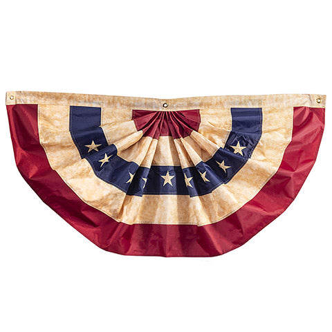 48x25 American Flag Bunting - Tea Stained