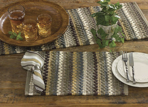 54" Table Runner - Mineral Stripe Chindi