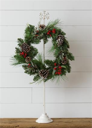 Telescoping Snowflake Wreath Stand