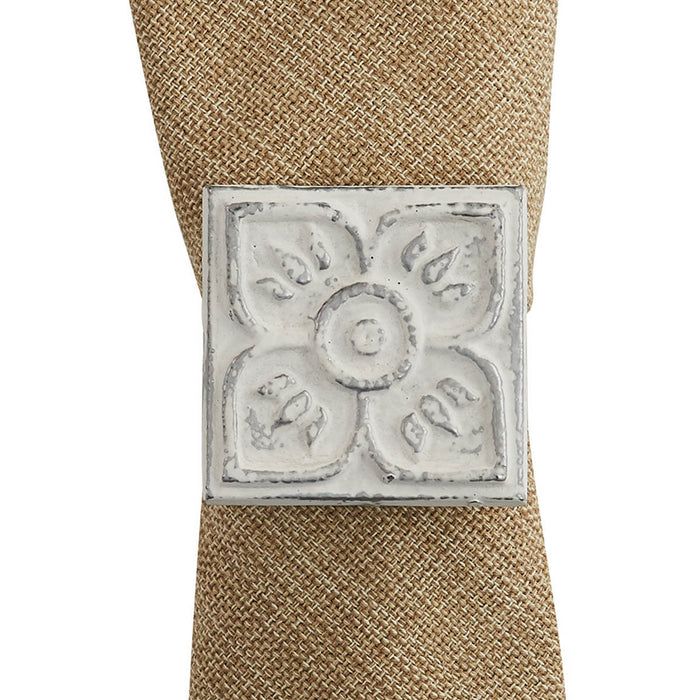 Distressed Tile Napkin Ring