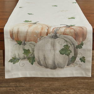 15"x72" Table Runner - Watercolor Pumpkin