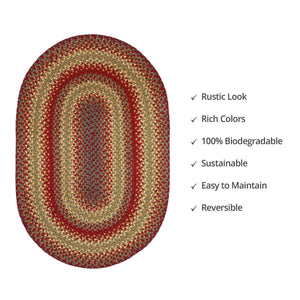 Braided Rug HS 20x30 Oval - Cider Barn