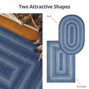 Braided Rug HS 4x6 Rectangle - Denim