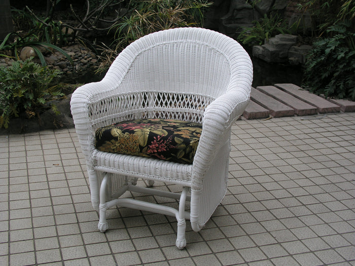 Wicker Single Glider-White