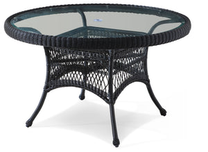 Wicker Dining Table - Ebony