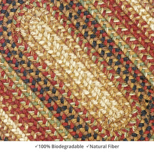 Braided Rug HS 20x30 Oval - Gingerbread