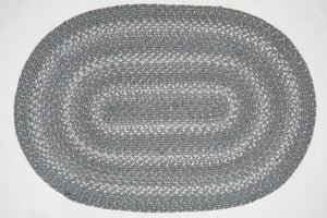 Braided Rug HS 27x45 Oval - Grey Cloud