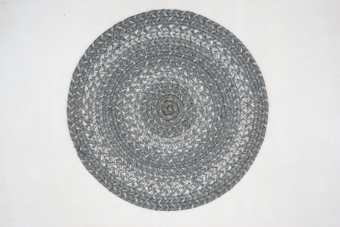 Braided Trivet HS 15" - Grey Cloud