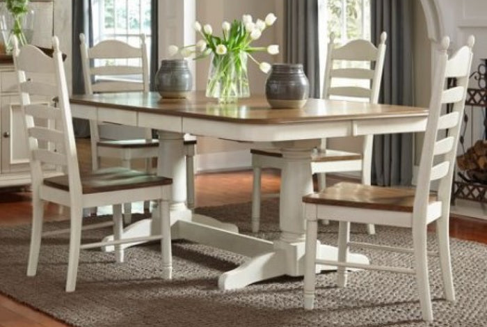 Springfield 5 pc Double Pedestal Table Set