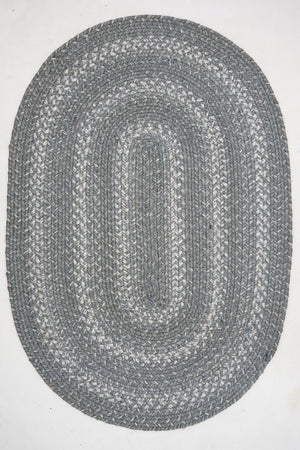 Braided Rug HS 20x30 Oval - Grey Cloud