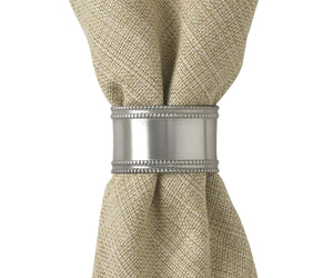 Beaded Napkin Ring - Pewter