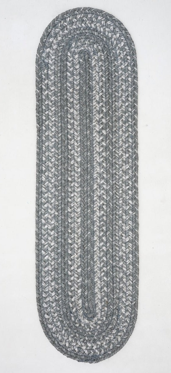 Braided Table Runner HS 8x28 Oval - Grey Cloud