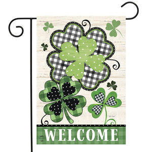 Garden Flag - Patterned Shamrocks