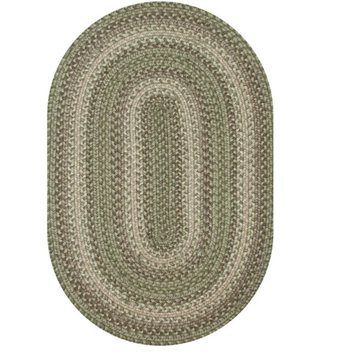 Braided Rug HS 27x45 Oval - Grassland