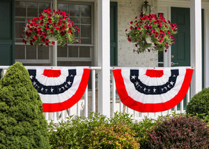 48x24 Embroidered American Bunting