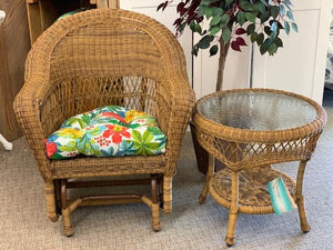 Wicker Single Glider-Antique